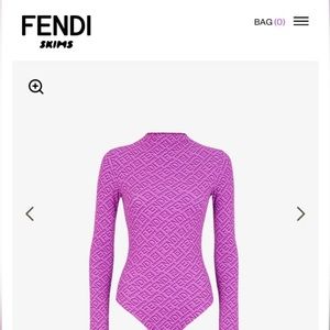 Skims Fendi Long Sleeve Bodysuit
